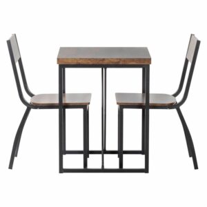 Desayunador Mesa Y 2 Sillas FREE HOME Madera y Metal