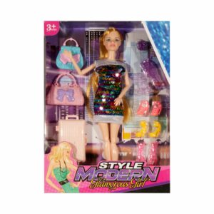 Muñeca Tipo Barbie GLAMOROUS GIRL Incluye Accesorios