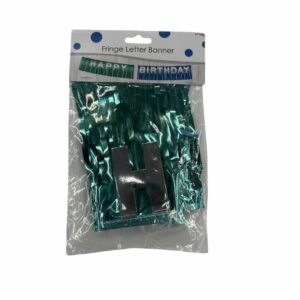 Banner Happy Birthday Paper Fringe Plateado BALLOON Unidad