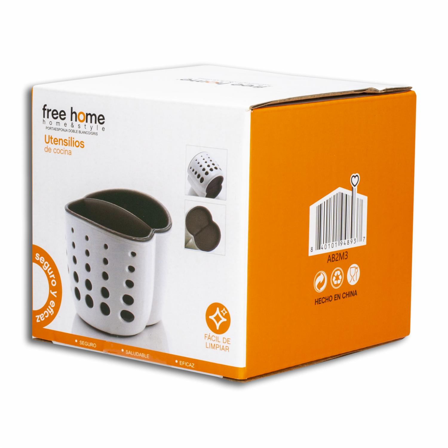 Porta Esponja Doble De Lavadero FREE HOME Unidad - Imagen 3