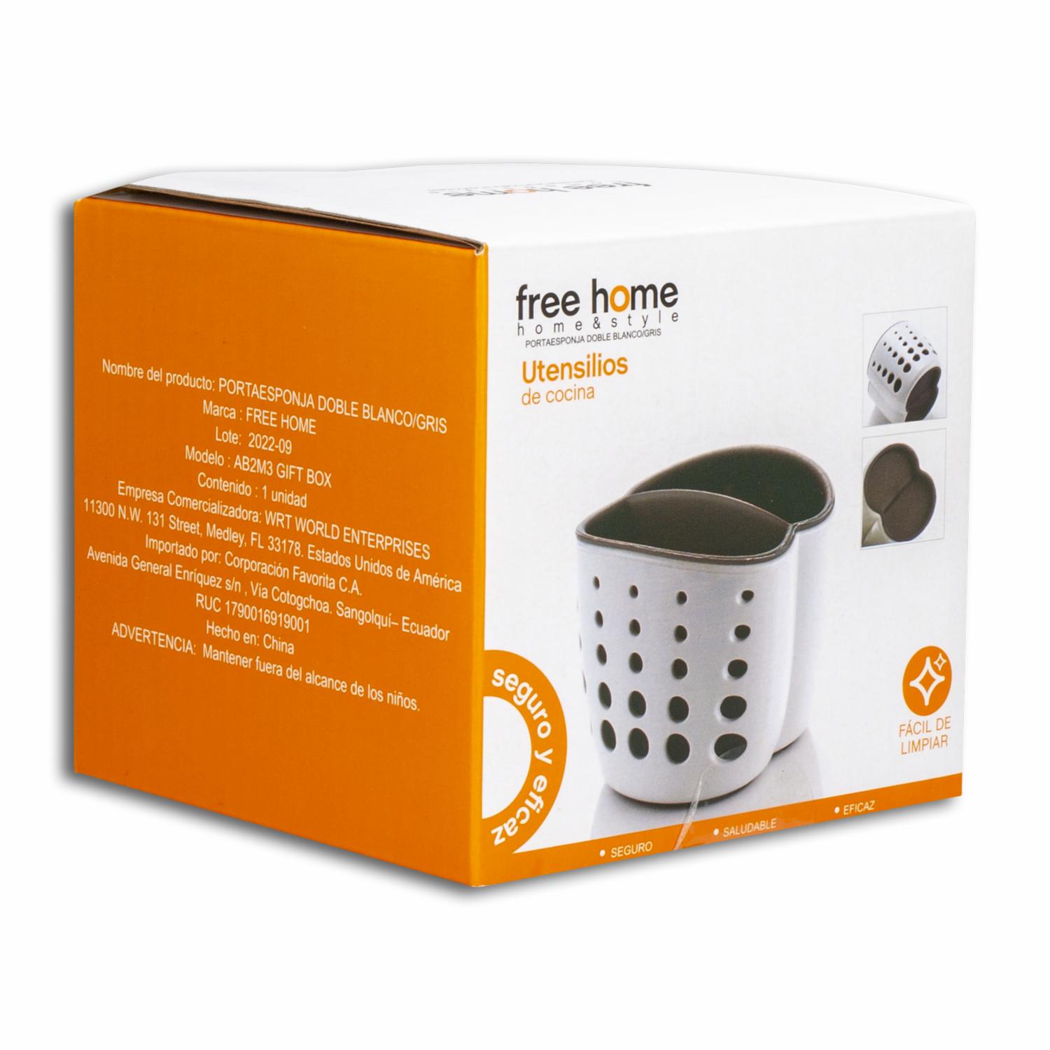 Porta Esponja Doble De Lavadero FREE HOME Unidad - Imagen 4