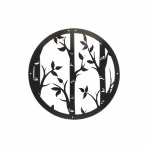 Cuadro Metálico Redondo Negro Ramas FUZHOU 40 CM