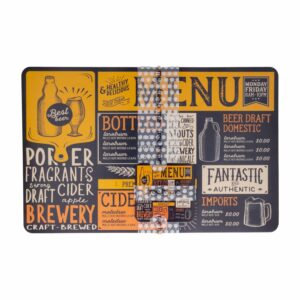 Set Individuales X 4 Individuales Menu Animado + Portavasos FREE HOME 43,5 X 28,2 Cm