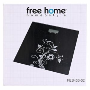 Balanza De Baño Negra Print Ramas FREE HOME Digital