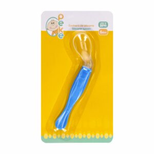 Cuchara De Silicona 6m + Curva Color Azul PEKE Unidad