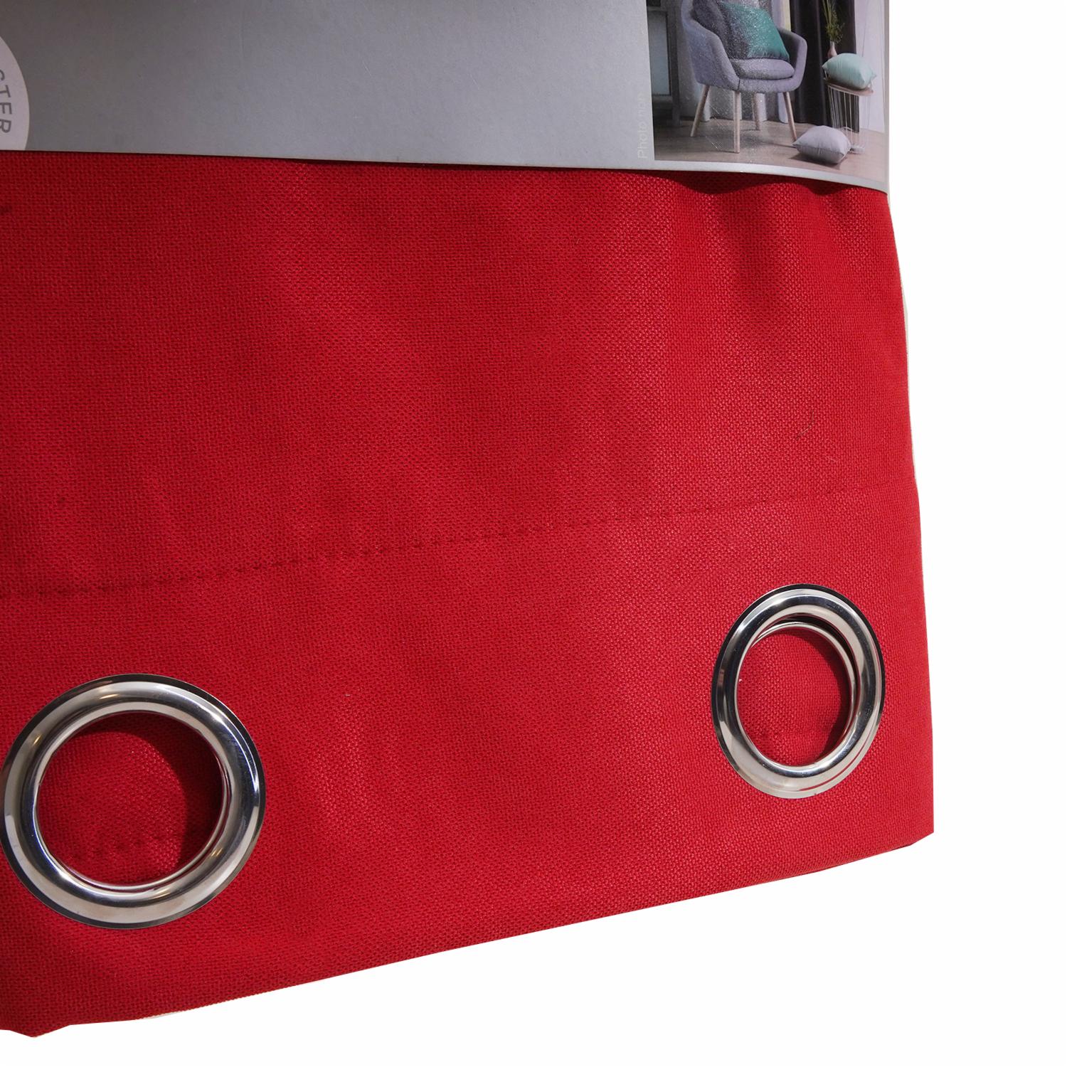 Cortina Chenille Roja FREE HOME 230 X 140 Cm