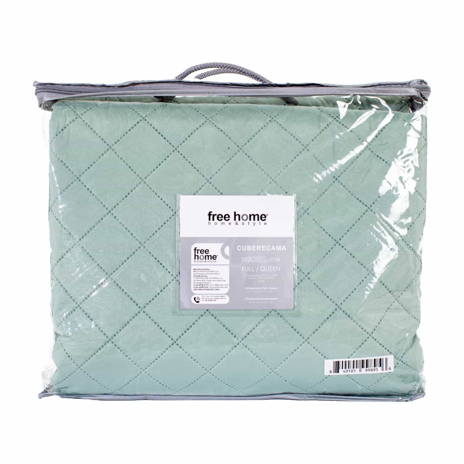 Cubrecama Unicolor Verde FREE HOME 2 Plazas - Imagen 4