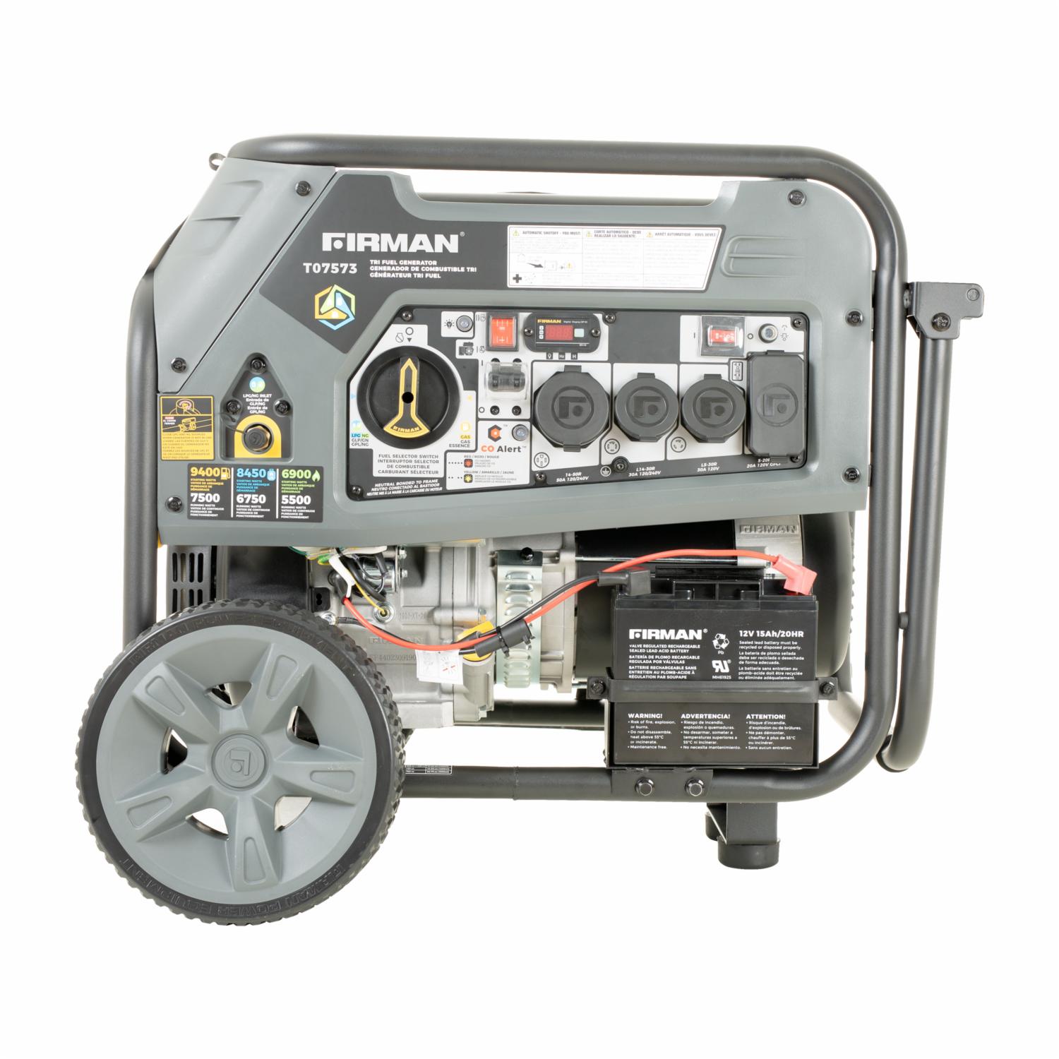Generador Eléctrico A Gasolina Y Gas 12 Horas T07573 FIRMAN 9400W
