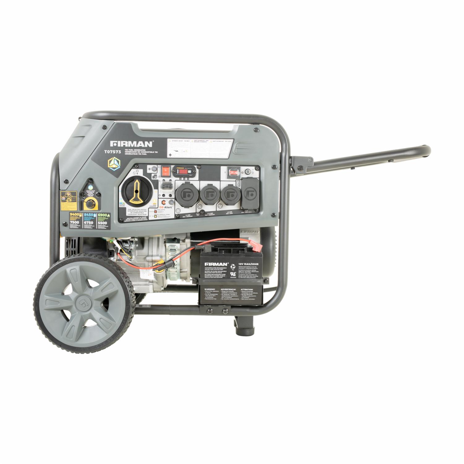 Generador Eléctrico A Gasolina Y Gas 12 Horas T07573 FIRMAN 9400W