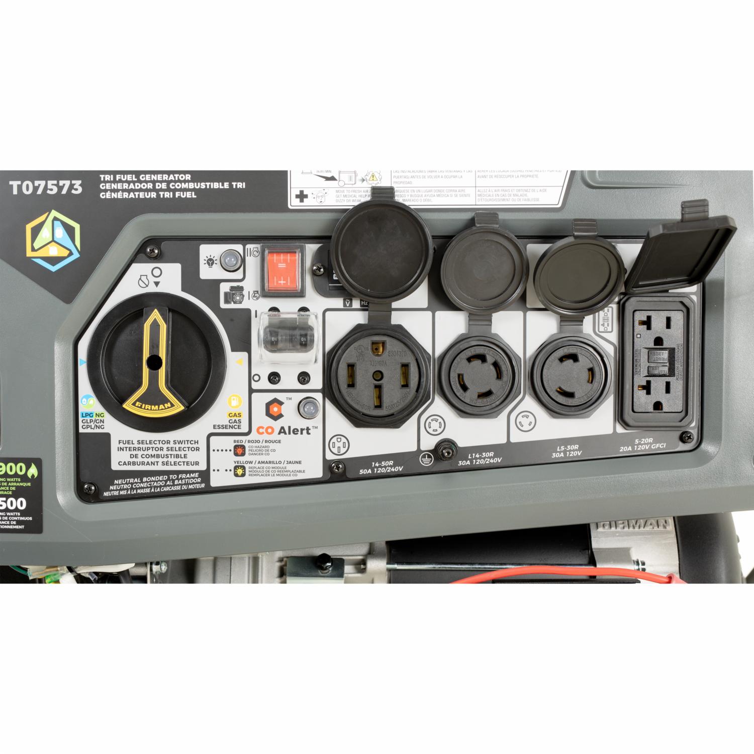 Generador Eléctrico A Gasolina Y Gas 12 Horas T07573 FIRMAN 9400W