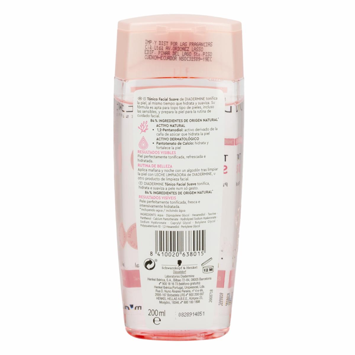 Tónico Facial Limpiador Suave DIADERMINE 200 Ml