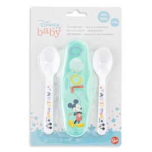 Set De Cubiertos Mickey Y Minnie Con Estuche DISNEY X 2 Uds