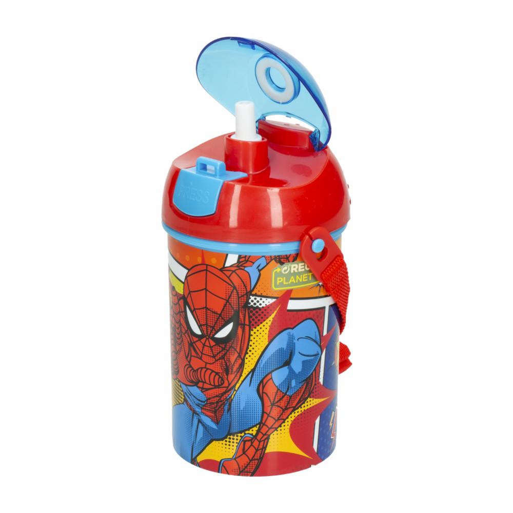 Tomatodo Pop Up Spiderman Con Cordón STOR 450 Ml - Imagen 2