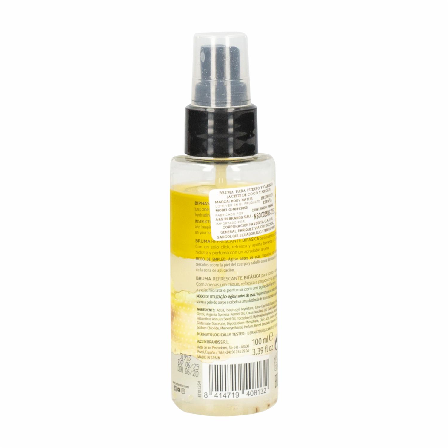Body Splash Coconut  Cuerpo Y Cabello BODY NATUR 100 Ml