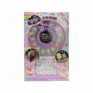 Uñas Postizas Para Niñas Brillantes The Dark HOT FOCUS JueGo X 12 U