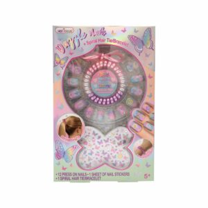 Uñas Postizas Para Niñas Mariposa Pulsera HOT FOCUS JueGo X 12 U