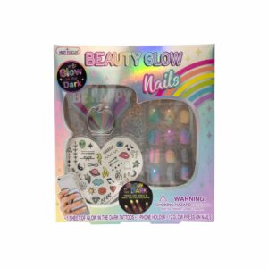 Uñas Postizas Para Niñas Brillantes Rainbow HOT FOCUS JueGo X 12 U