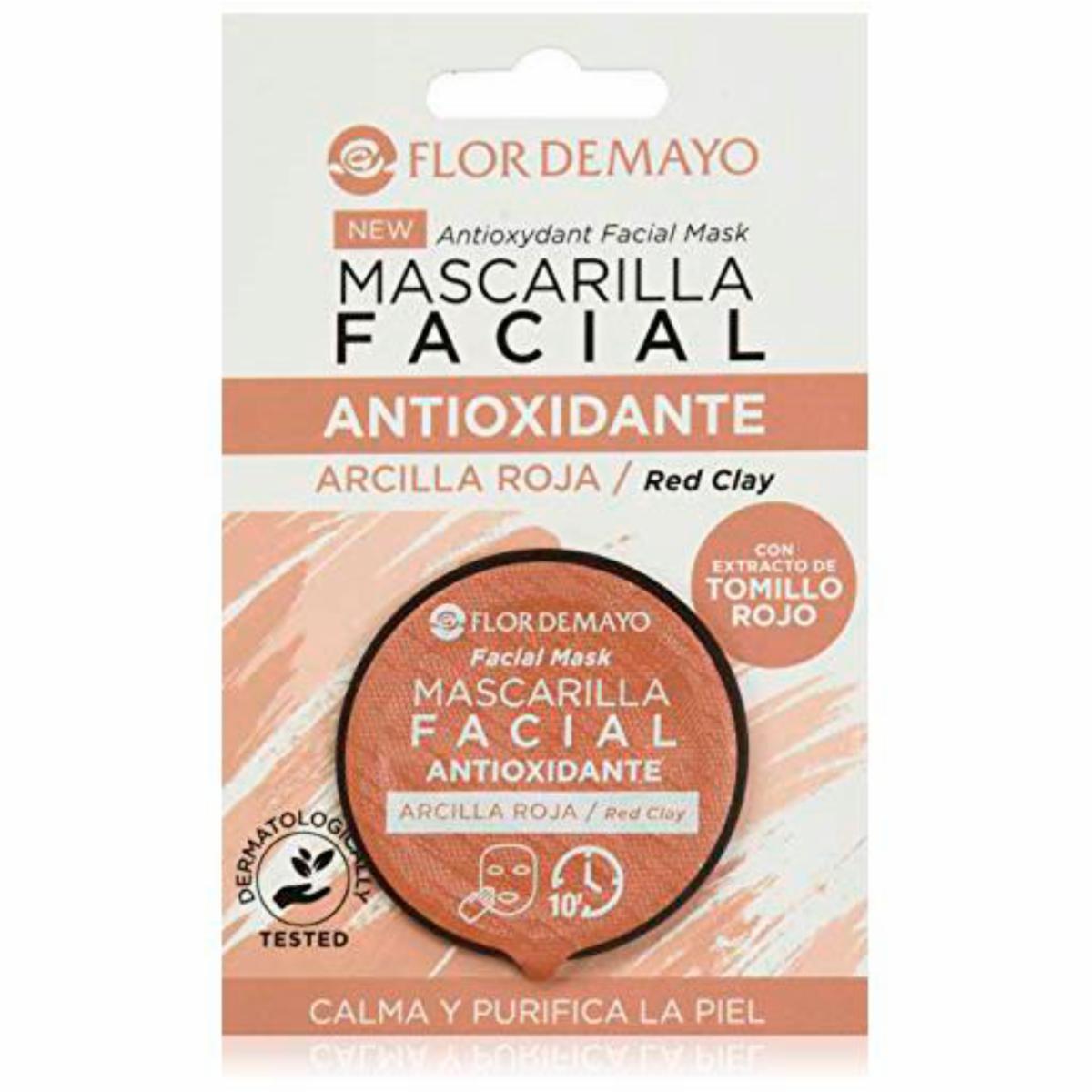 Mascarilla Facial Detox Con Arcilla Roja FLOR DE MAYO Por 15Ml