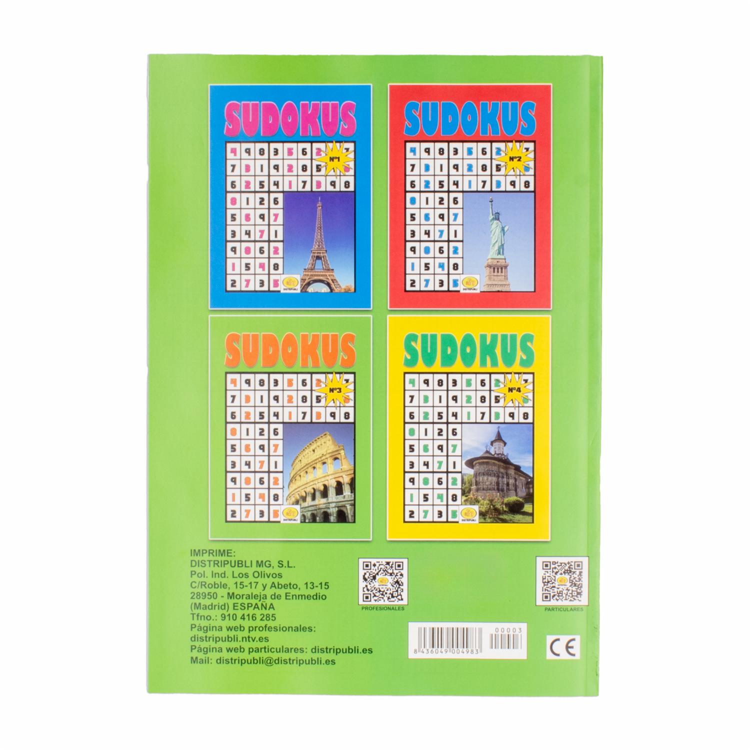 Libro De Pasatiempos Sudokus 19 X 27 DISTRIPUBLI 48 Páginas