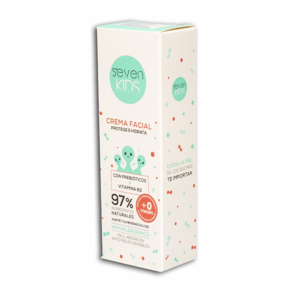 Crema Facial Con Prebióticos Y Vitaminas SEVEN KIDS 50 Ml