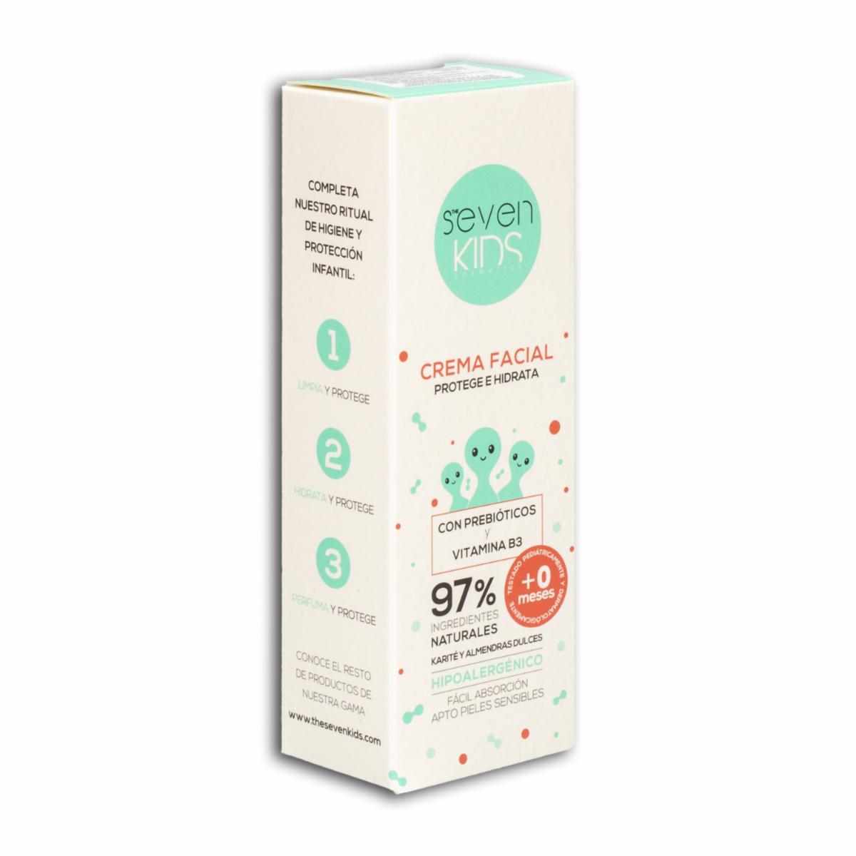 Crema Facial Con Prebióticos Y Vitaminas SEVEN KIDS 50 Ml
