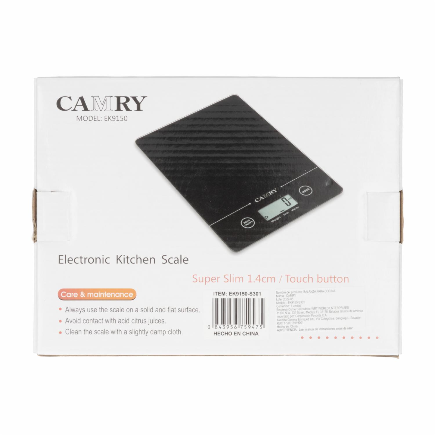 Balanza Cocina Digital Roja CAMRY Unidad