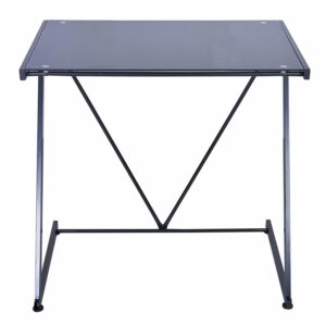 Mesa De Escritorio Vidrio Negra FREE HOME Vidrio y Metal