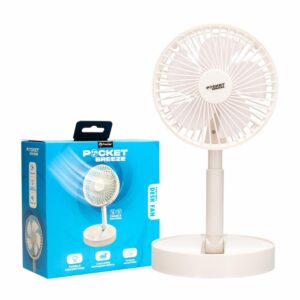 Ventilador Portátil Recargable Y Plegable PREMIER PBF04WH