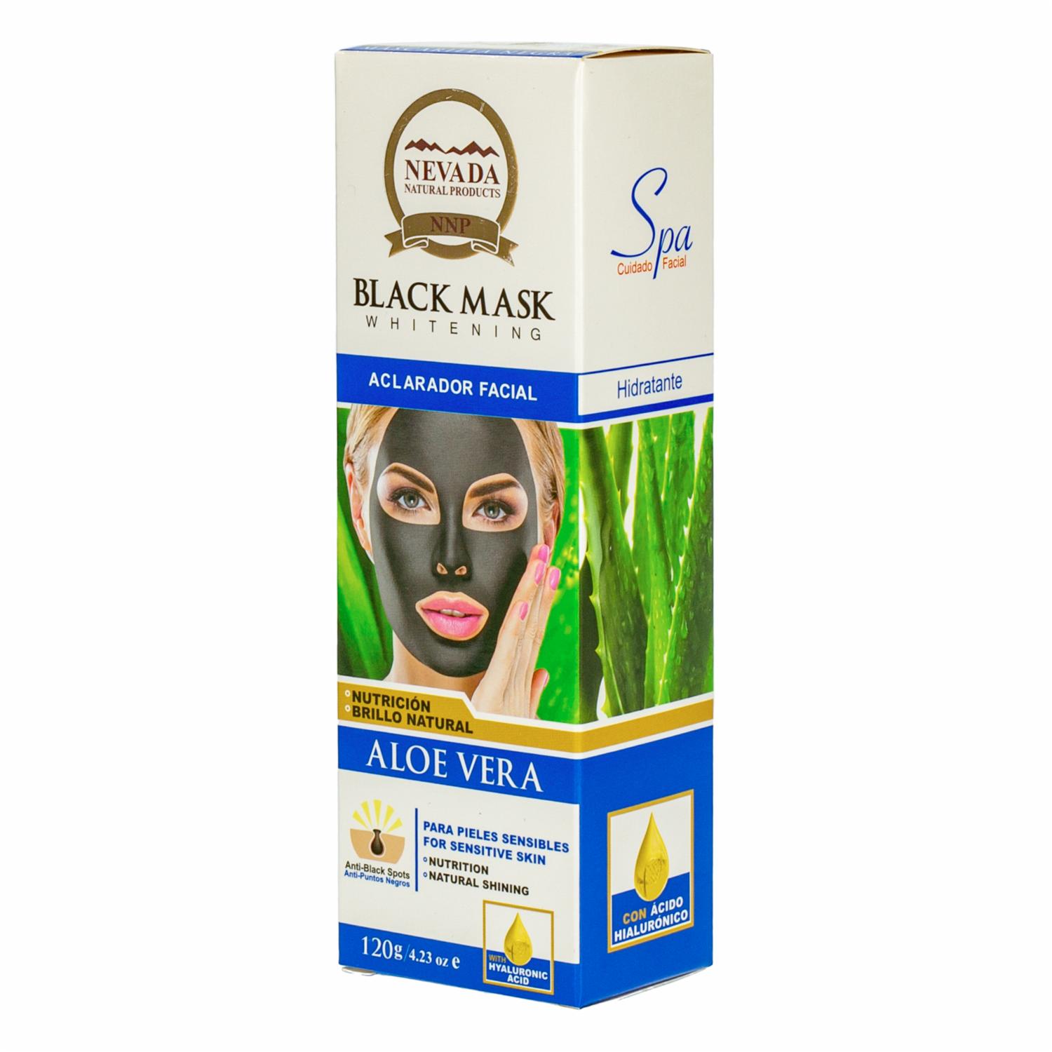 Mascarilla Facial De Black Mask Aloe Vera NEVADA 120 G
