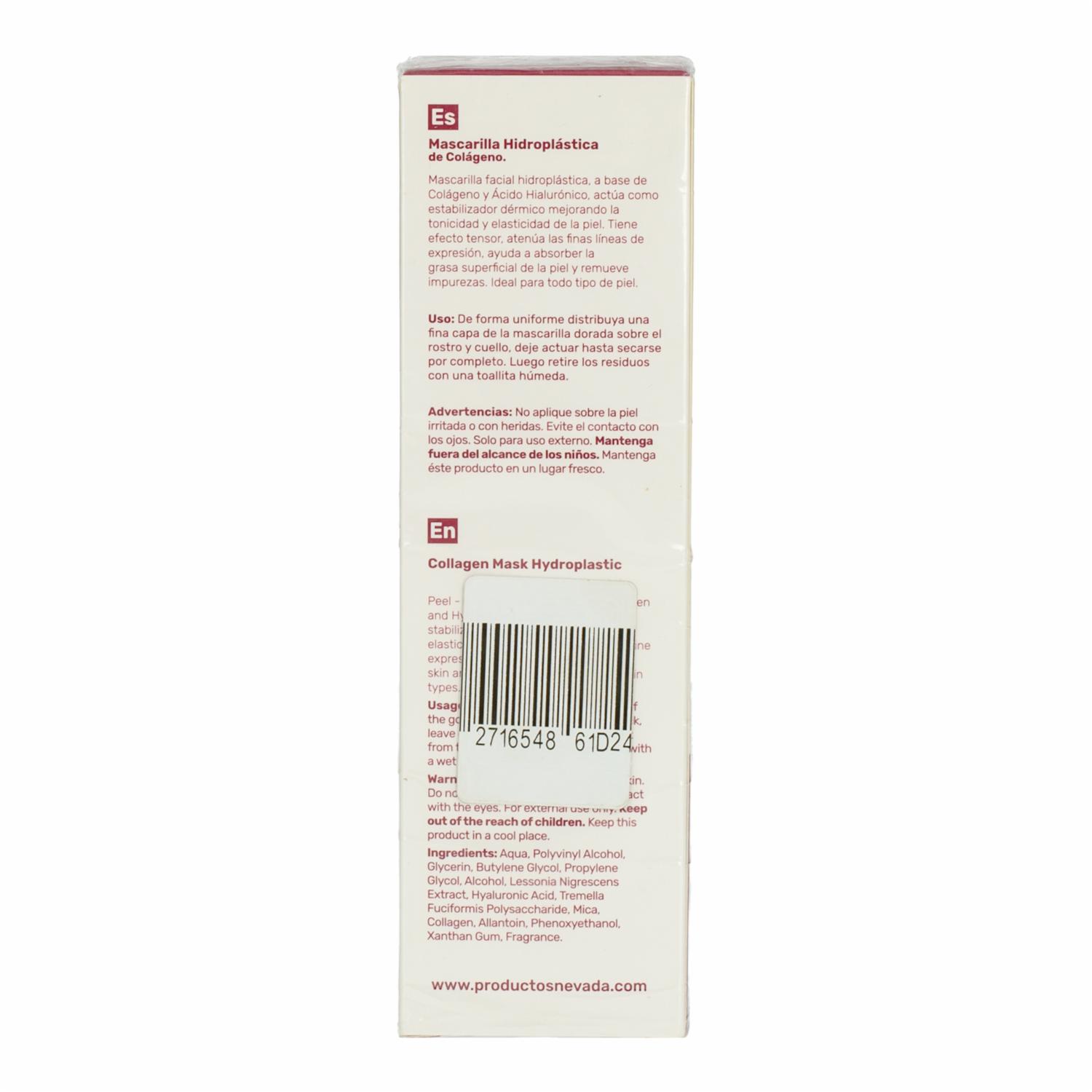 Mascarilla Facial Mask De Colágeno Hidroplástica NEVADA 120 G - Megamaxi