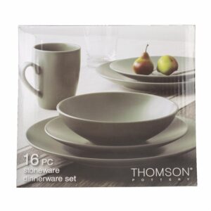 Vajilla 16 Piezas Redonda THOMSON POTTERY Mono Slate