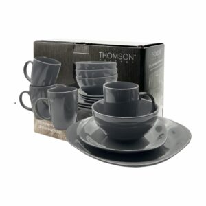 Vajilla 16 Piezas THOMSON POTTERY Quadro Granite