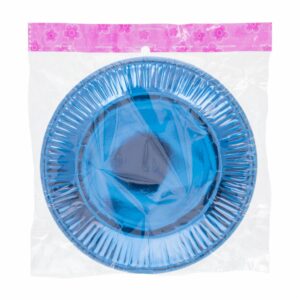 Platos Desechables Color Azul 18 Cm IMPORTADORA CUMPLEAÑOS X 10 Uds