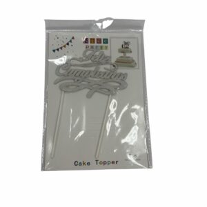 Pincho Happy Birthday Plateado X1 IMPORTADORA CUMPLEAÑOS Unidad