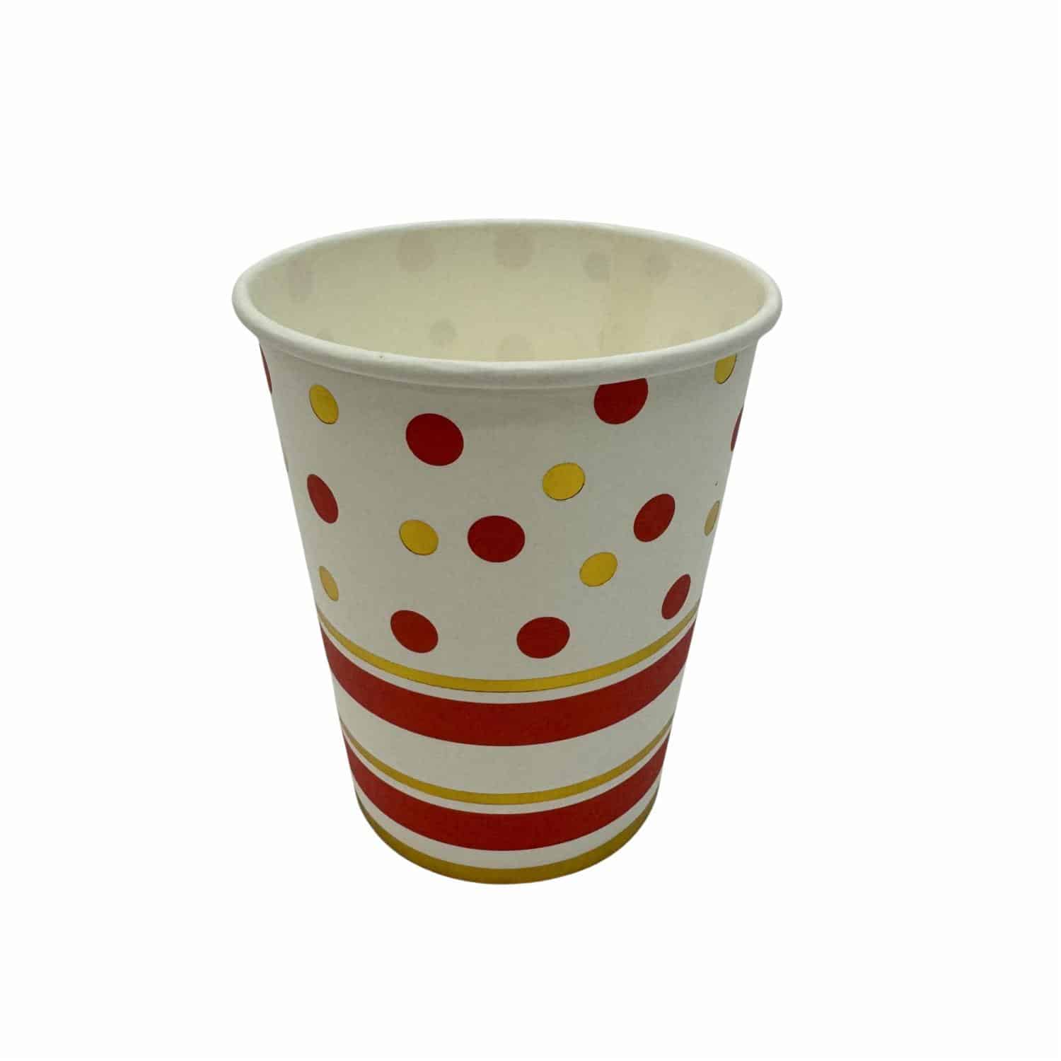 Vaso Puntos Rojo 7Oz IMPORTADORA CUMPLEAÑOS X10 Unidades - Imagen 2