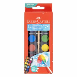 Acuarelas En Patilla Con Pincel Gratis FABER-CASTELL X 12 Colores