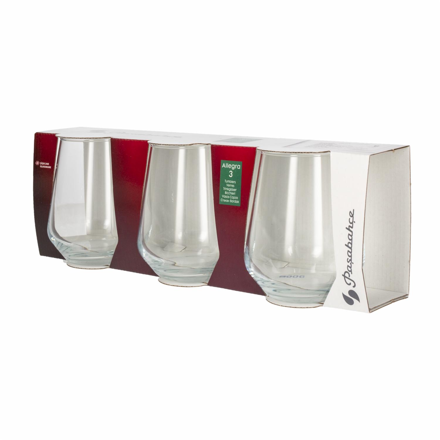 Set De Vasos Agua Allegra 3X425 Ml PASABAHCE 1028247