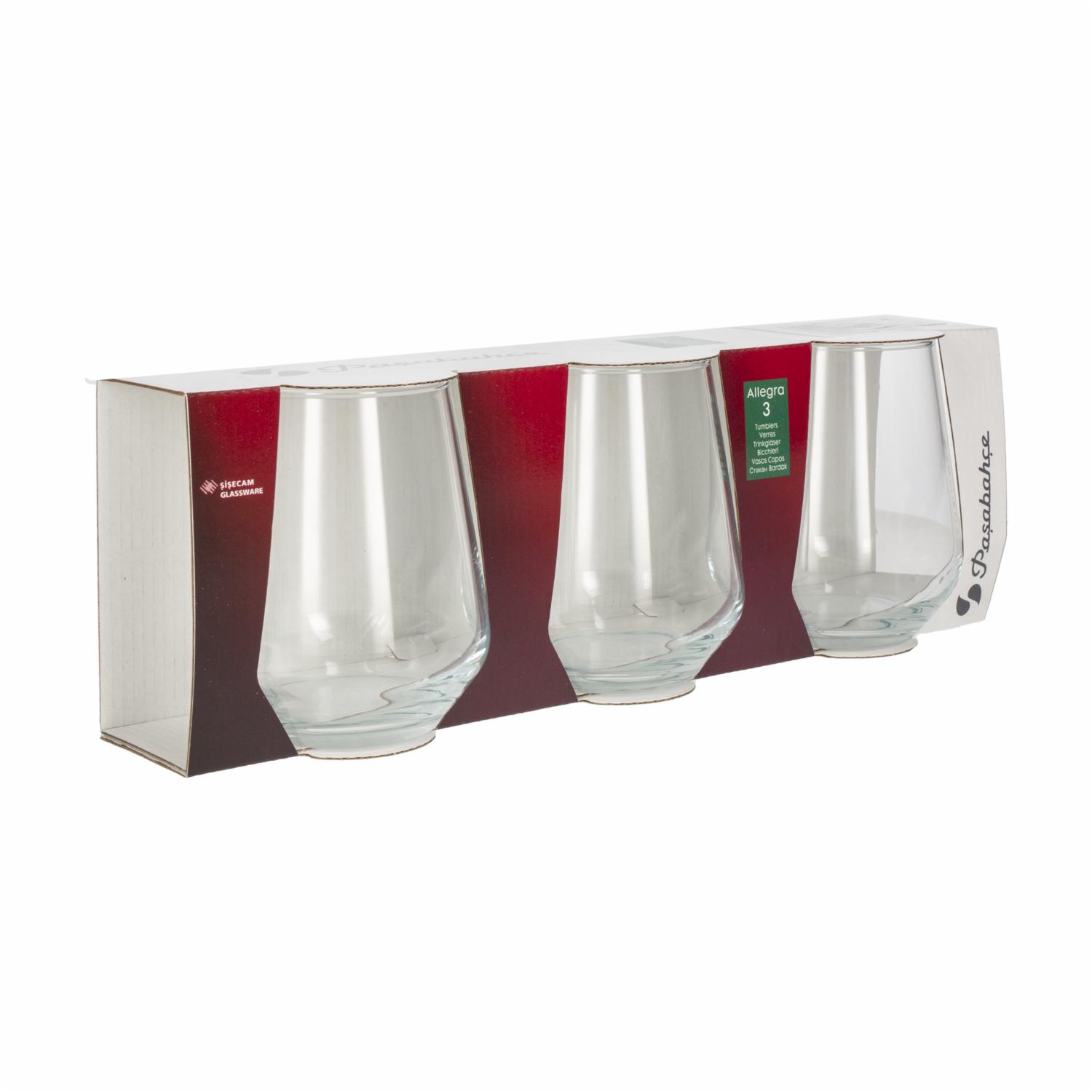 Set De Vasos Agua Allegra 3X425 Ml PASABAHCE 1028247
