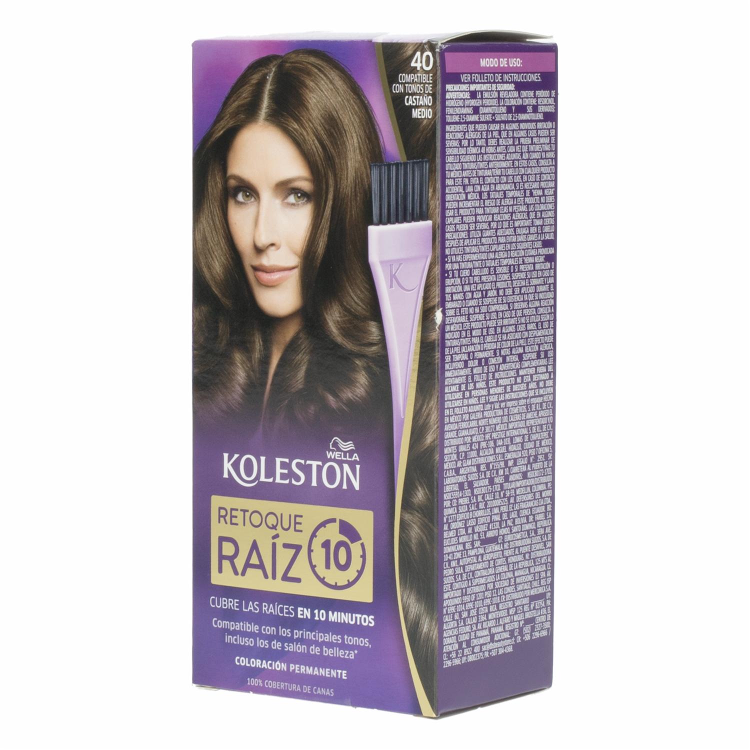 Tinte Capilar Rtu N° 40 Castaño Mediano KOLESTON Unidad - Imagen 3