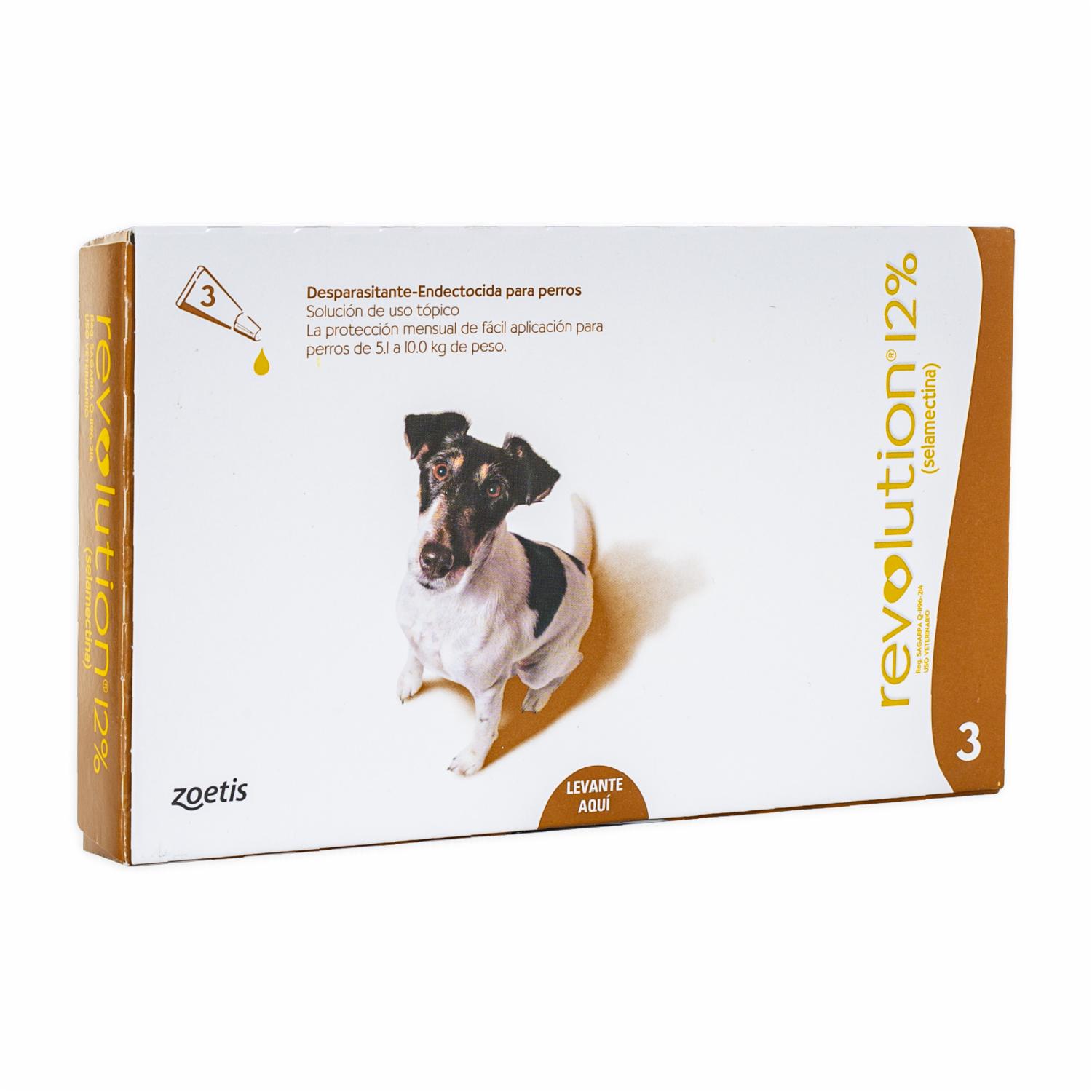 Antiparacitario Para Perro Revolution 12%  5.1-10Kg Café En Pipeta ZOETIS 0,50 Ml