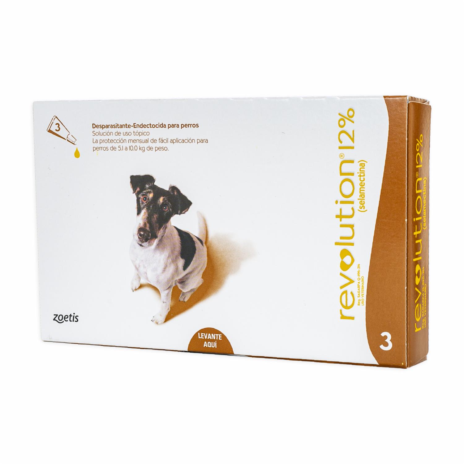 Antiparacitario Para Perro Revolution 12%  5.1-10Kg Café En Pipeta ZOETIS 0,50 Ml