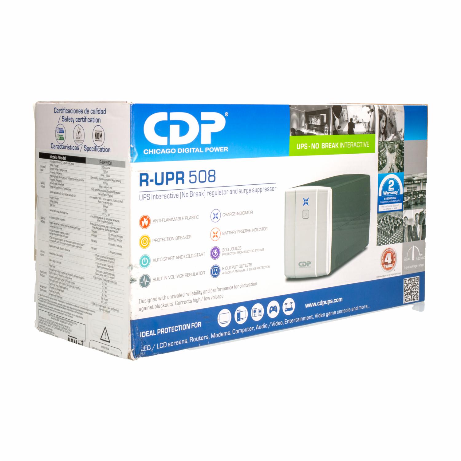 Regulador Interactivo Ups Cdp R-Upr508 SIGLO XXI 500Va / 250W - Imagen 3