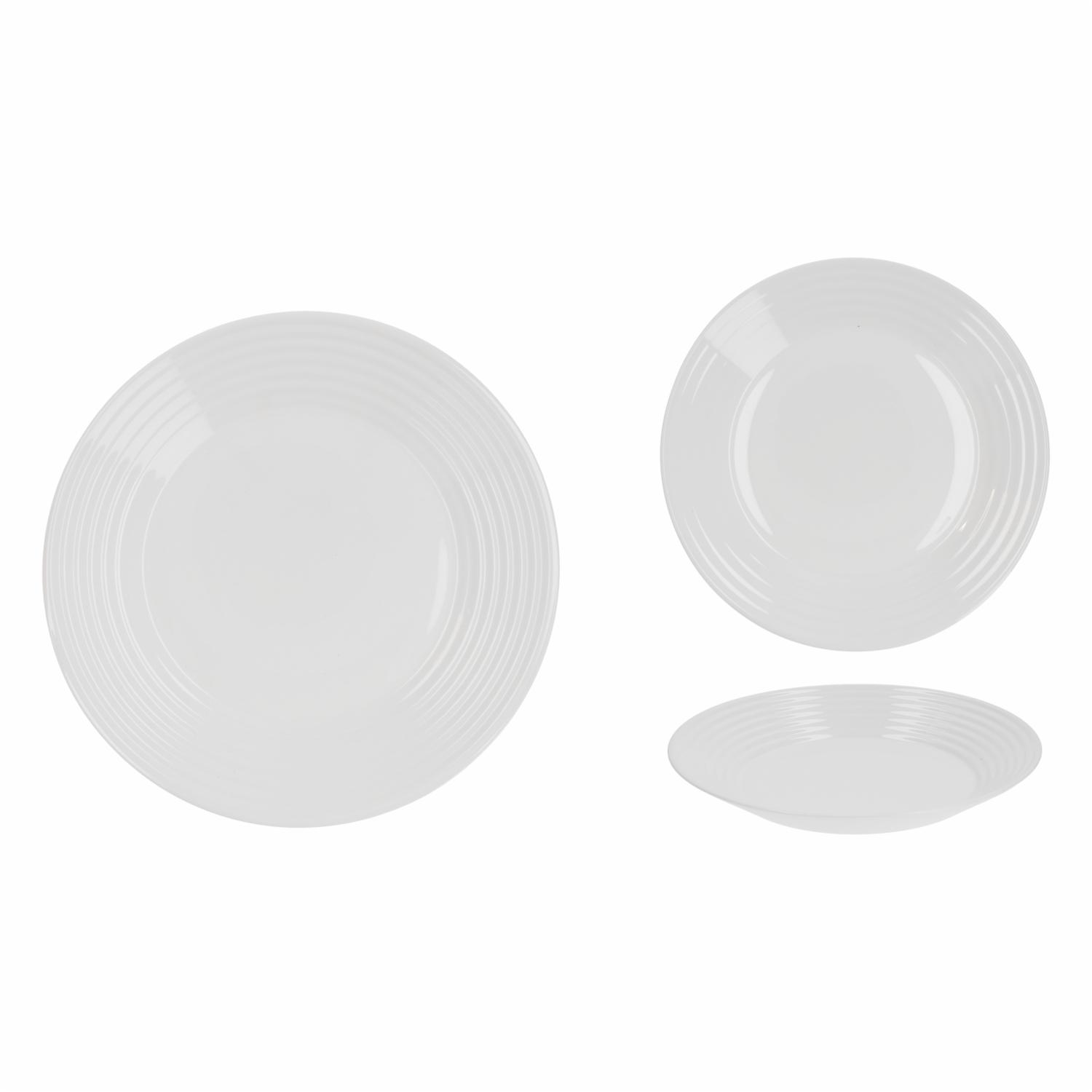 Vajilla 18 Piezas Redonda LUMINARC Assiettes Harena T