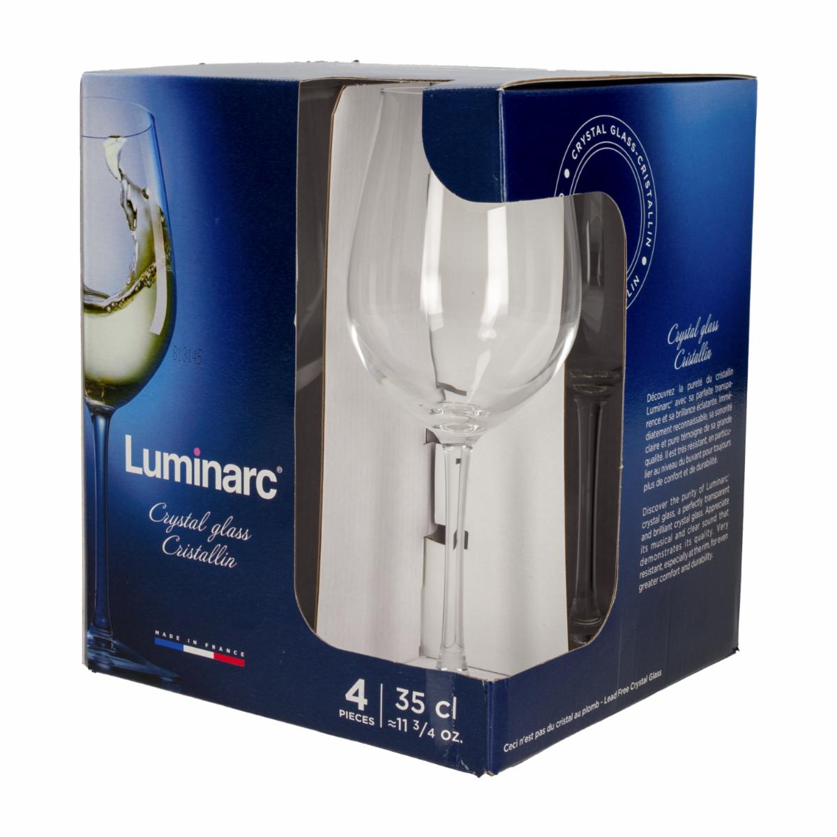 Set Copas De Vino Blanco Diseño Menades LUMINARC X4 Piezas