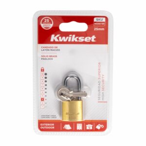 Candado Plano Grande Largo KWIKSET 25 Milimetros
