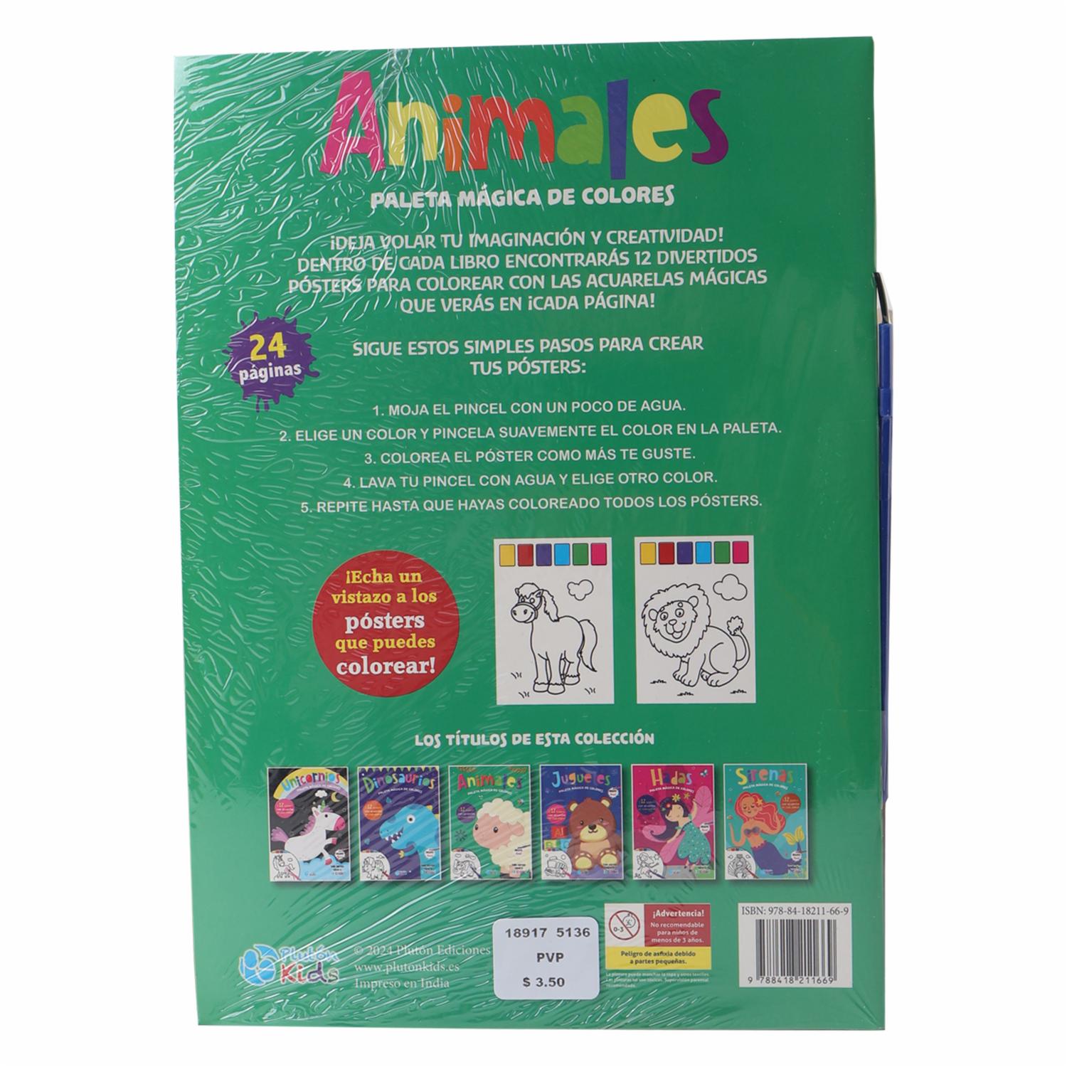Animales Paleta Mágica De Colores PLUTÓN 12 Pósters
