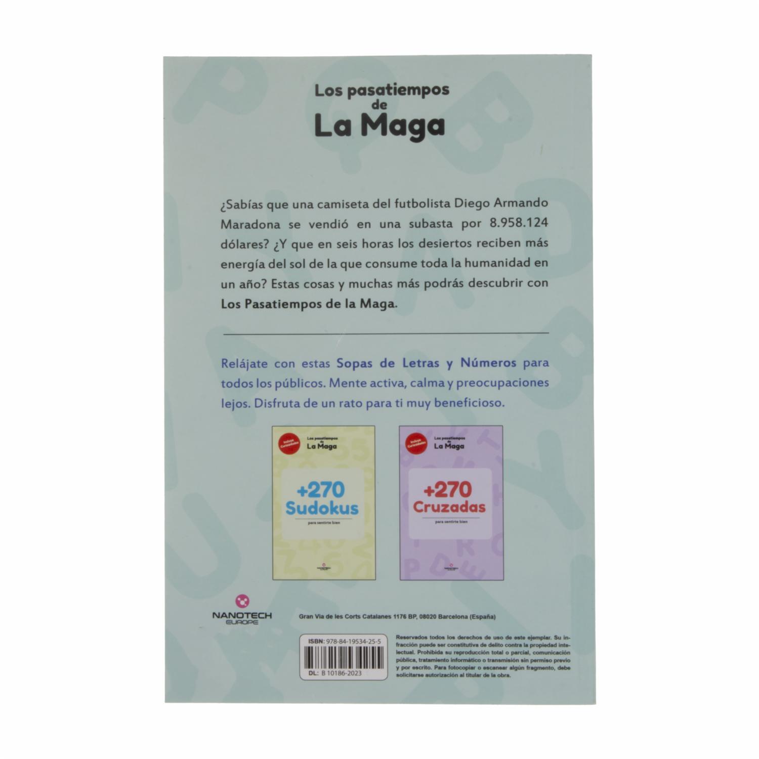 Libro Los Pasatiempos De La Maga Más 270 Sopas De Letras Y Números MR.BOOKS 320 Páginas