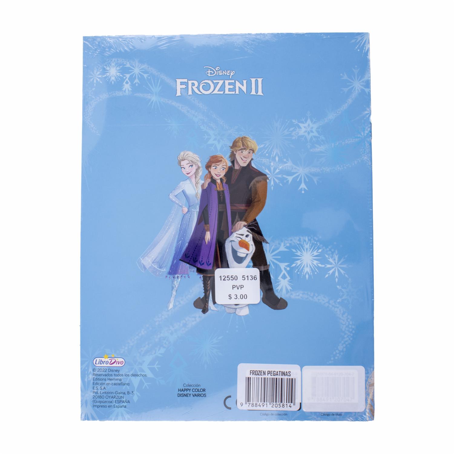 Libro Frozen Pegatinas Para Pequeños 2T LIBRO DIVO 12 Páginas