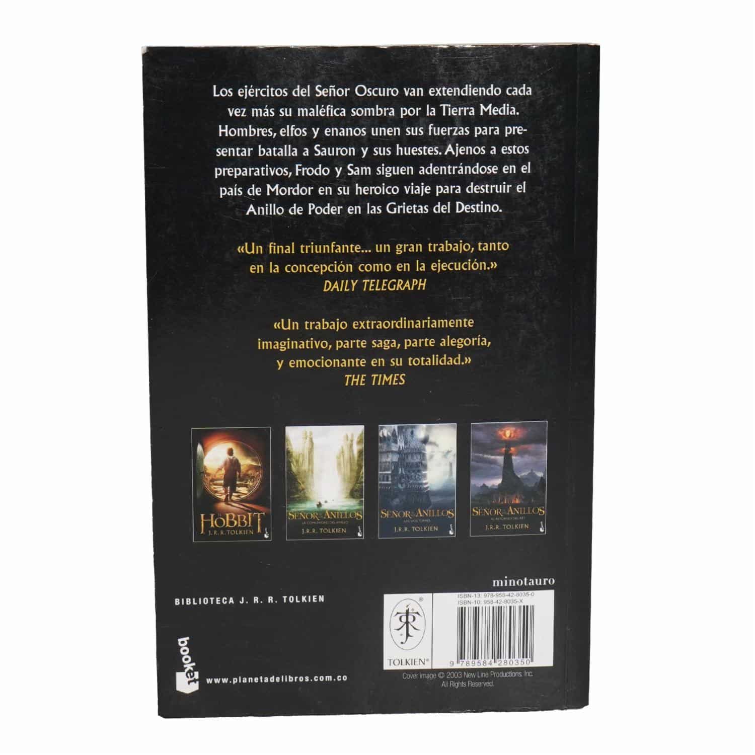 Senor De Los Anillos II El Retorno Del Rey J.R.R. Tolkien BOOKET 432 Páginas - Imagen 2