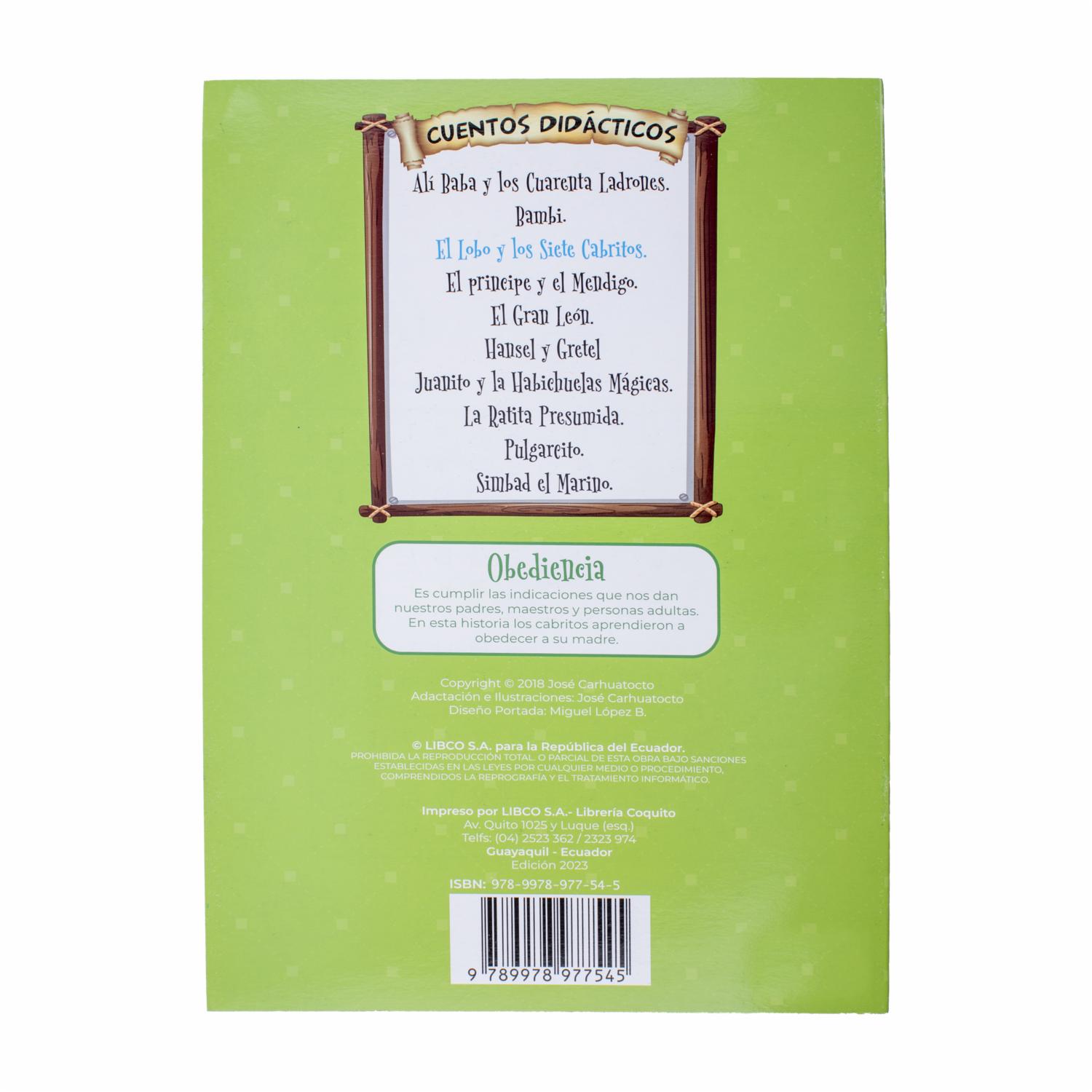 Libro El Lobo Y Los 7 Cabritos 18 Paginas COQUITO 18 Páginas - Imagen 2